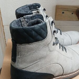 Jones Leather Boot Outpost Makers Stylish Black and Gray Quilted Men's Boots